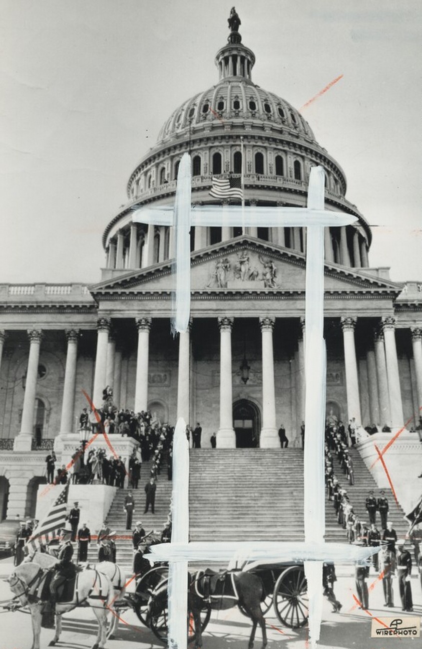 Title from caption on object: “Casket Reaches Capitol”