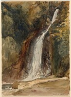 The Waterfall at Lydford Gorge, Devon, Paul Huet, 1862