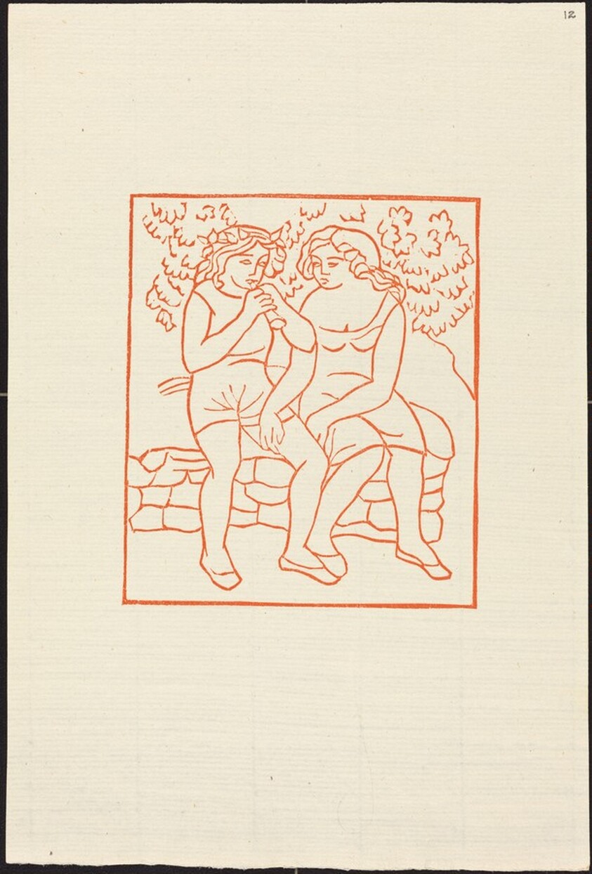 First Book: Daphnis Teaches Chloe to Play on the Pipe (Daphnis apprend a Chloe a jouer de la flute)