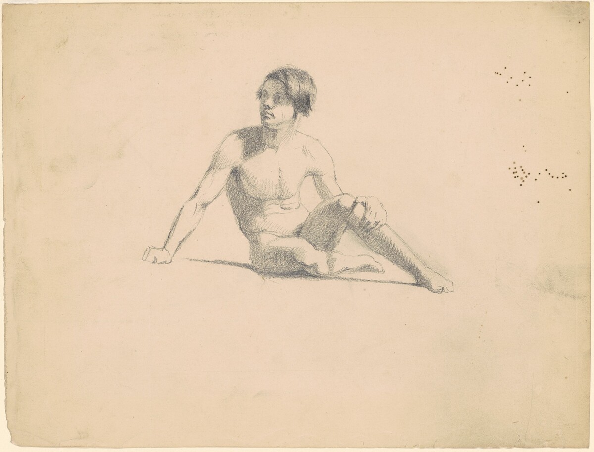 Seated Male Nude [recto]