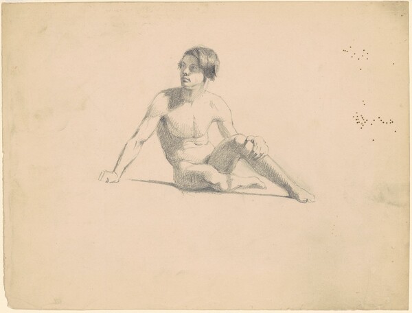 Seated Male Nude [recto]