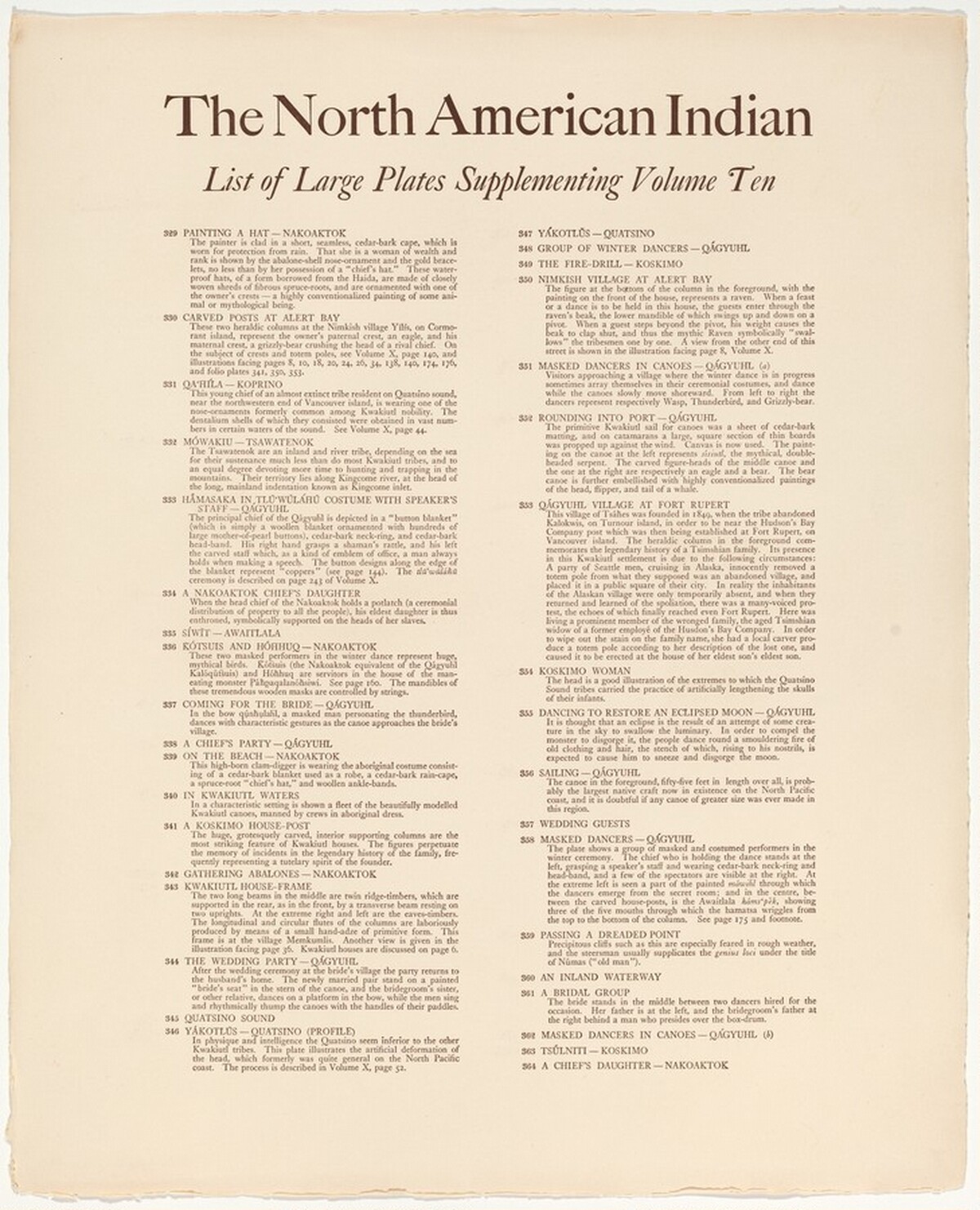 The North American Indian [Volume Ten]