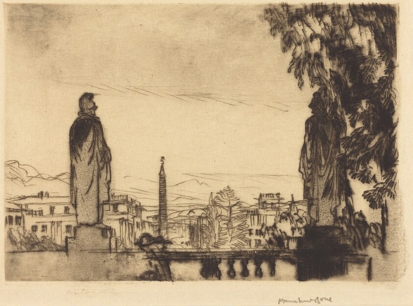 Sunset, from the Pincio, Rome