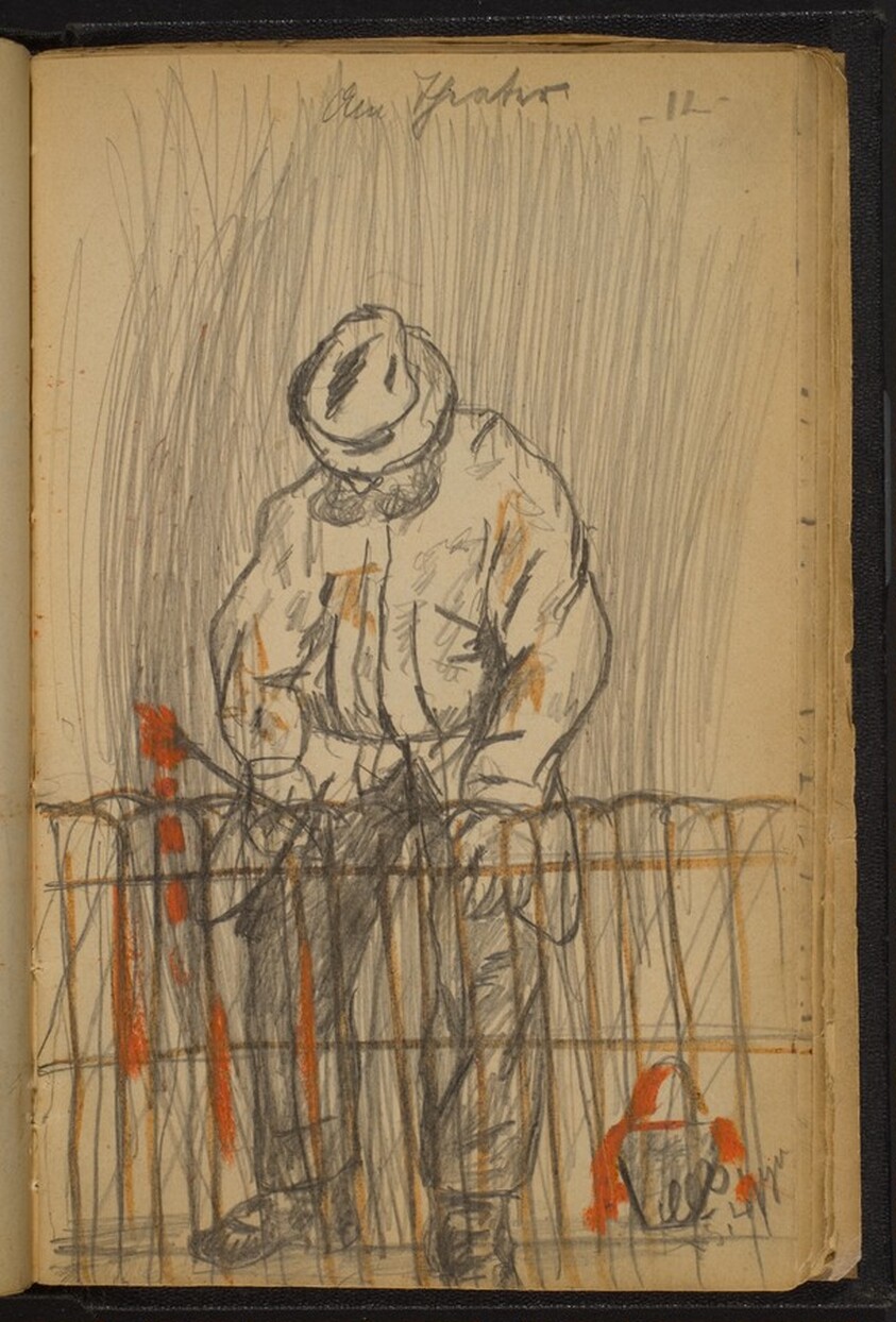 Man Painting a Fence