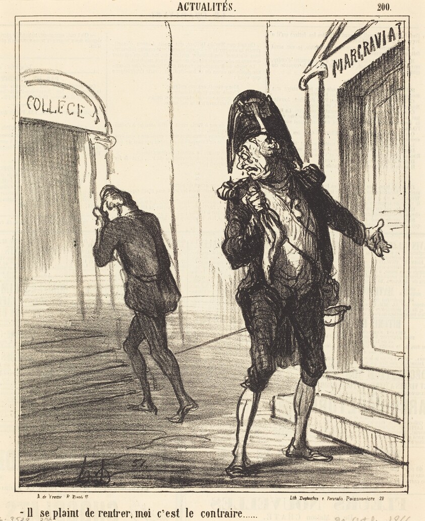 Il se plaint de rentrer...