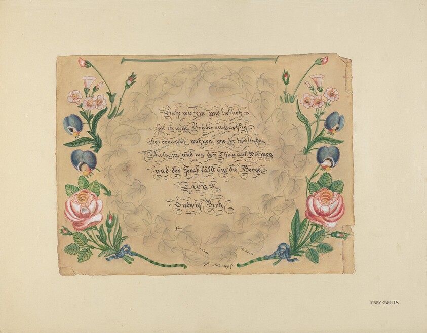 Zoar Decorated Painting