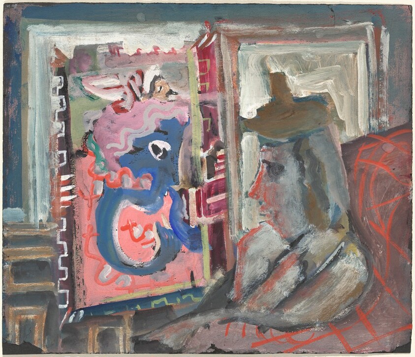 Untitled (seated figure in interior)