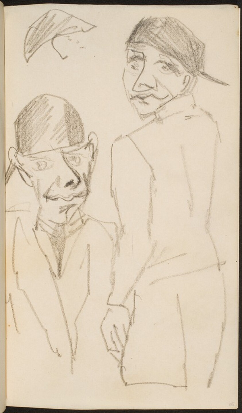 Mann mit Kappe in zwei Ansichten (Two Views of a Man with a Cap) [p. 25]