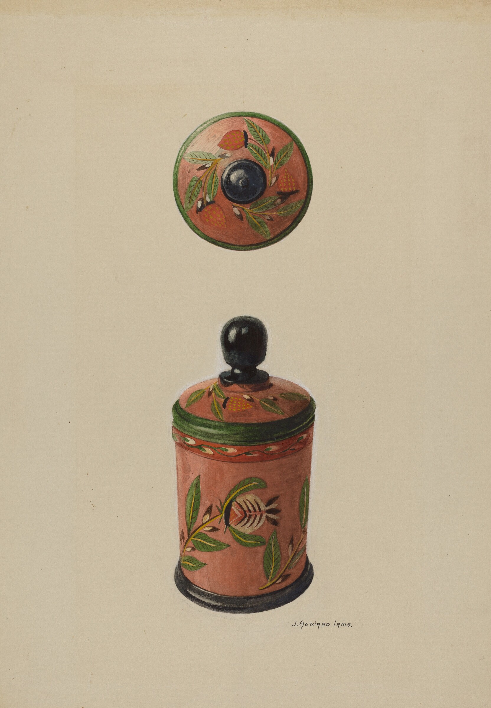 Pa. German Saffron Box, J. Howard Iams, c. 1939