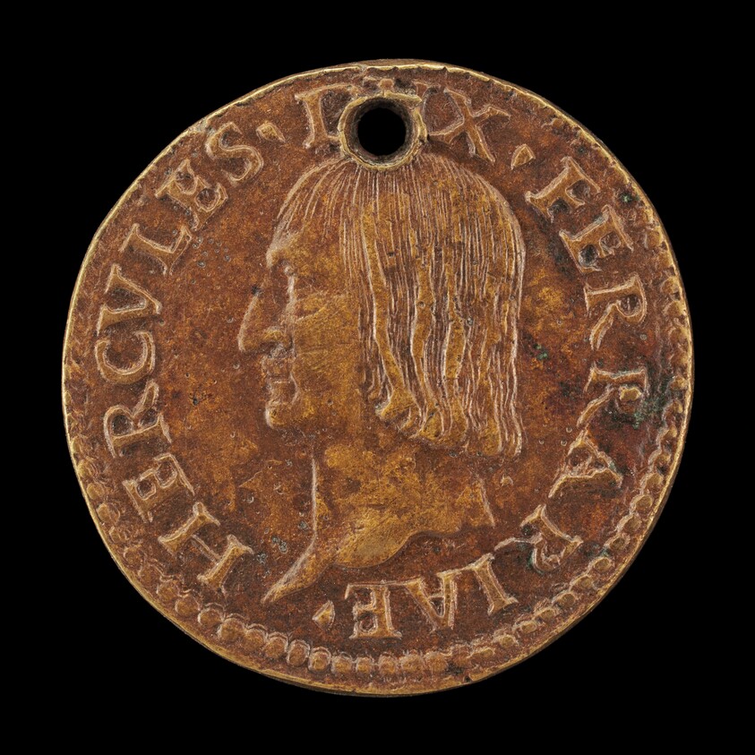 Ercole I d'Este, 1431-1505, 2nd Duke of Ferrara, Modena, and Reggio 1471 [obverse]