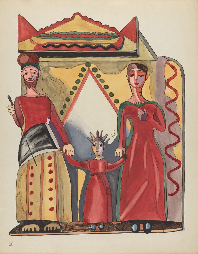Plate 28: The Holy Family: From Portfolio "Spanish Colonial Designs of New Mexico"