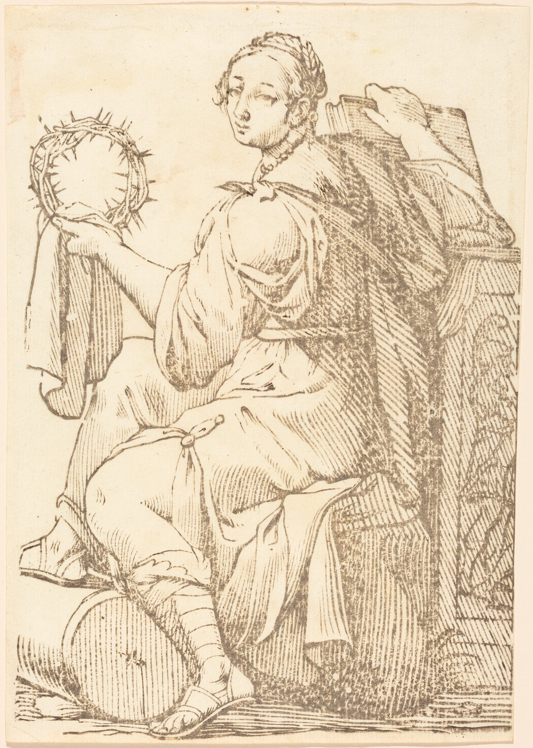 Sibylla Delphica, Paul Maupin, after Jacques Stella, c. 1625