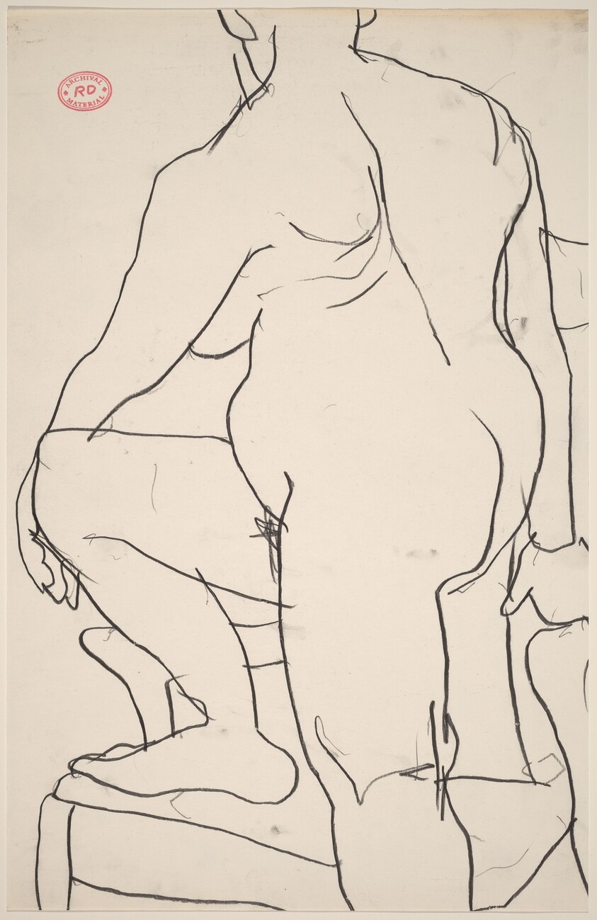 Untitled [female nude with right leg on chair]