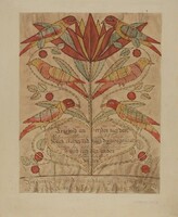 Fractur Drawing (Birth Certificate), Jessica Price, c. 1936
