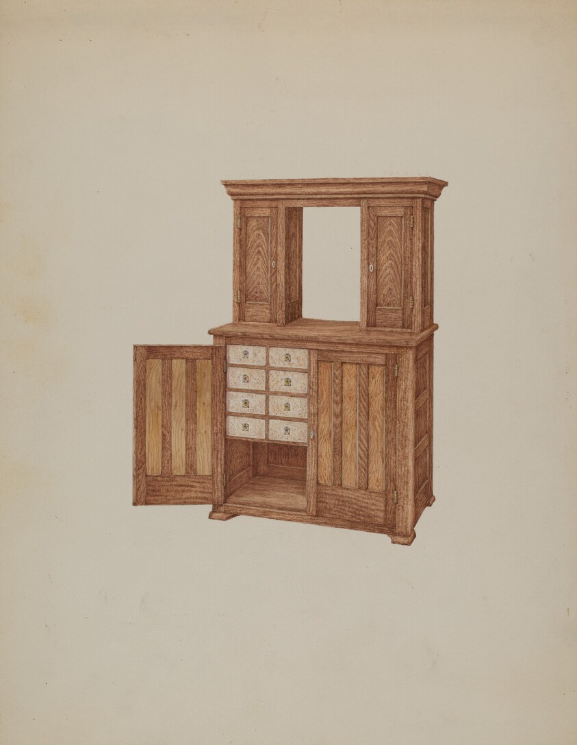 Cabinet, with Ivory Keyholes
