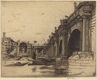 Waterloo Bridge, No. 1, David Young Cameron, 1899
