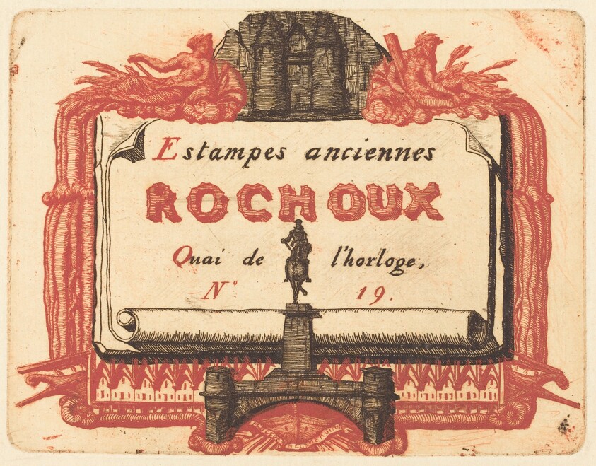 Adresse de Rochoux, Marchand d'estampes (The Address-Card of Rochoux, a Printseller)