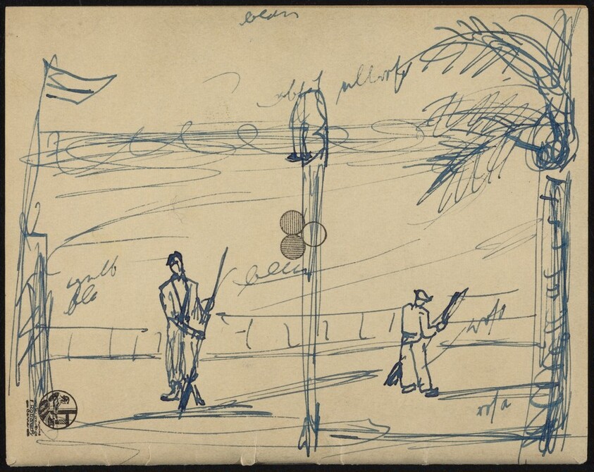 Two Men on a Boardwalk