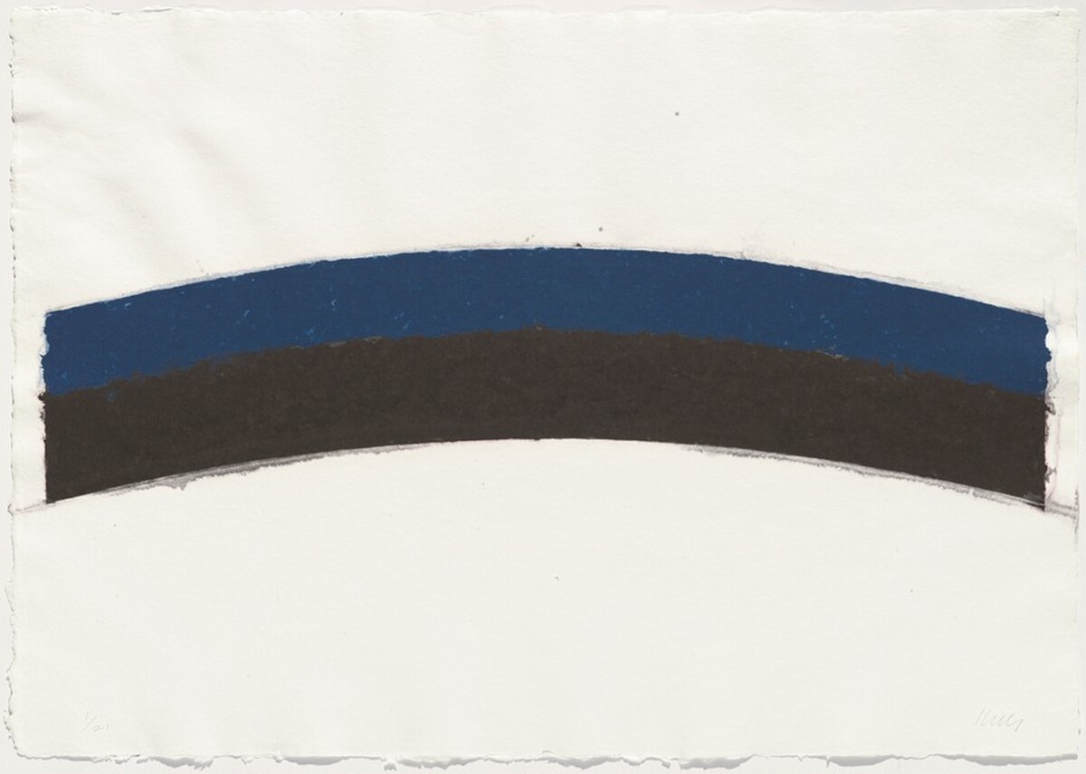 Colored Paper Image III (Blue Black Curves)