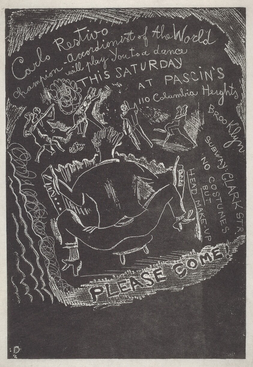 Untitled (Invitation to Party at Jules Pascin's)