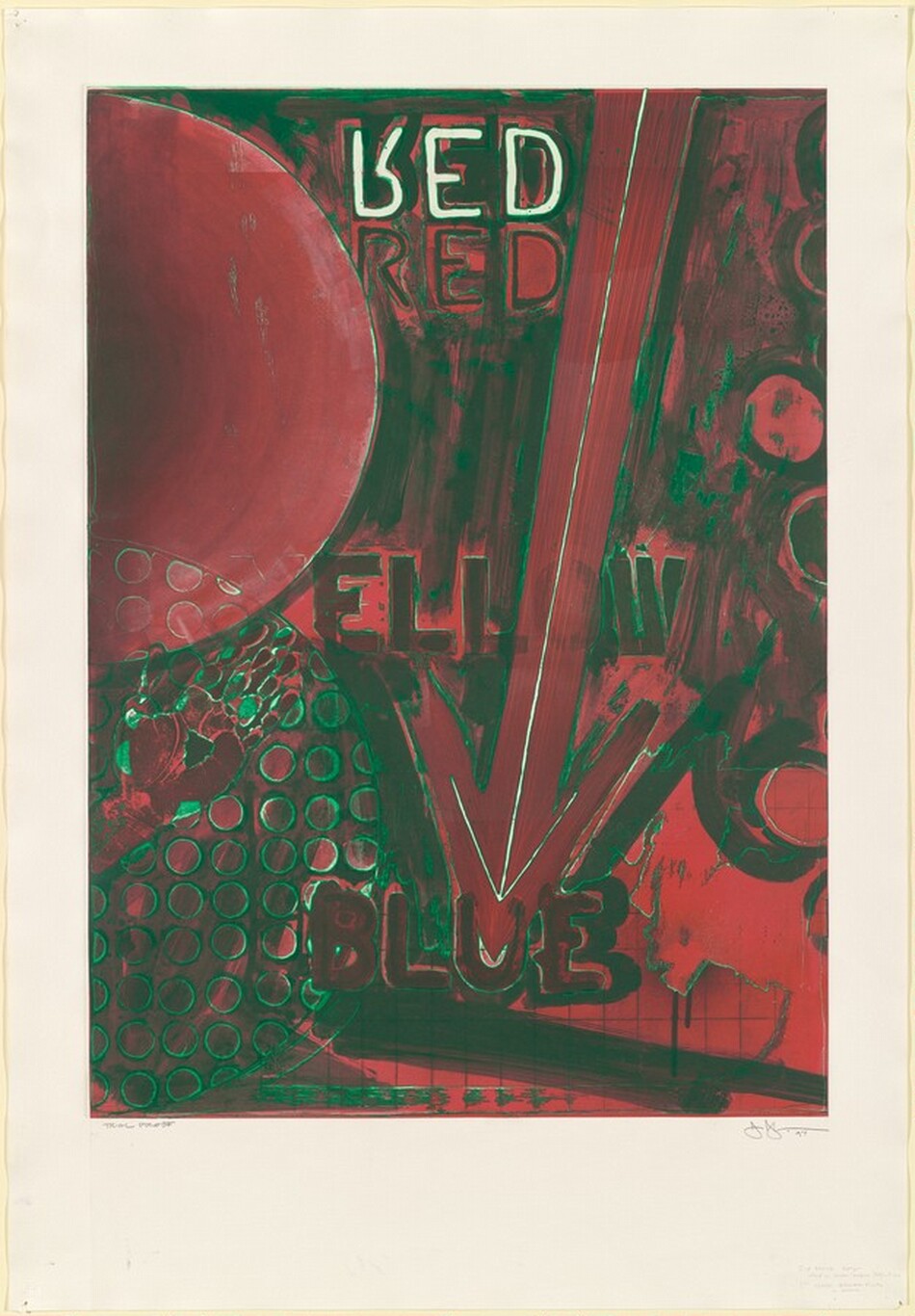 Pinion [verso] [experimental proof] by Jasper Johns