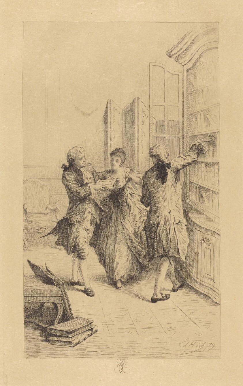Interior with Two Gentlemen and a Lady