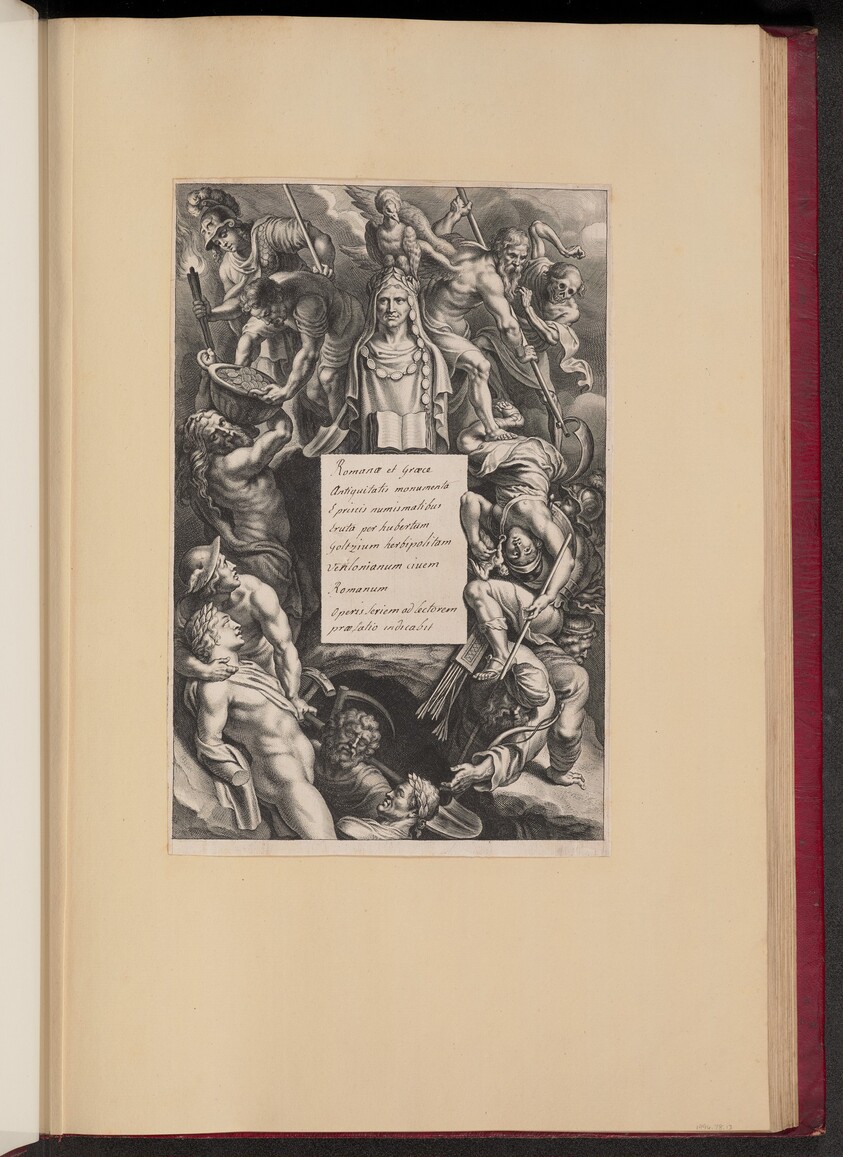 Title Page for Hubert Goltzius, Romanae et Graecae Antiqvitatis Monvmenta (Opera Omnia, I)
