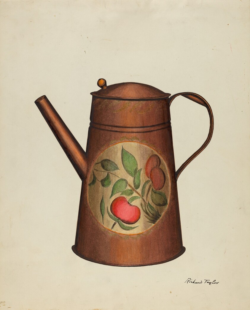 Toleware Coffee Pot