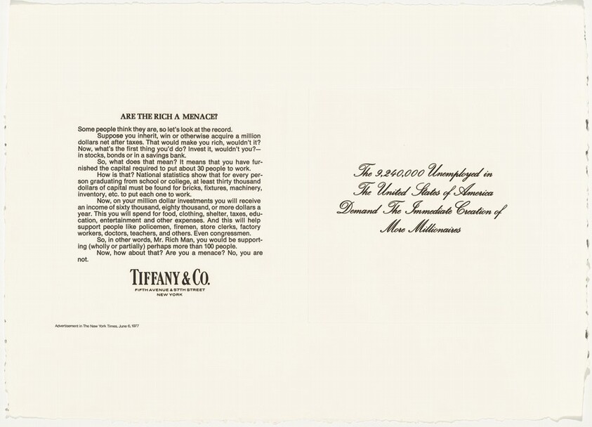 Tiffany Cares [artist's proof]