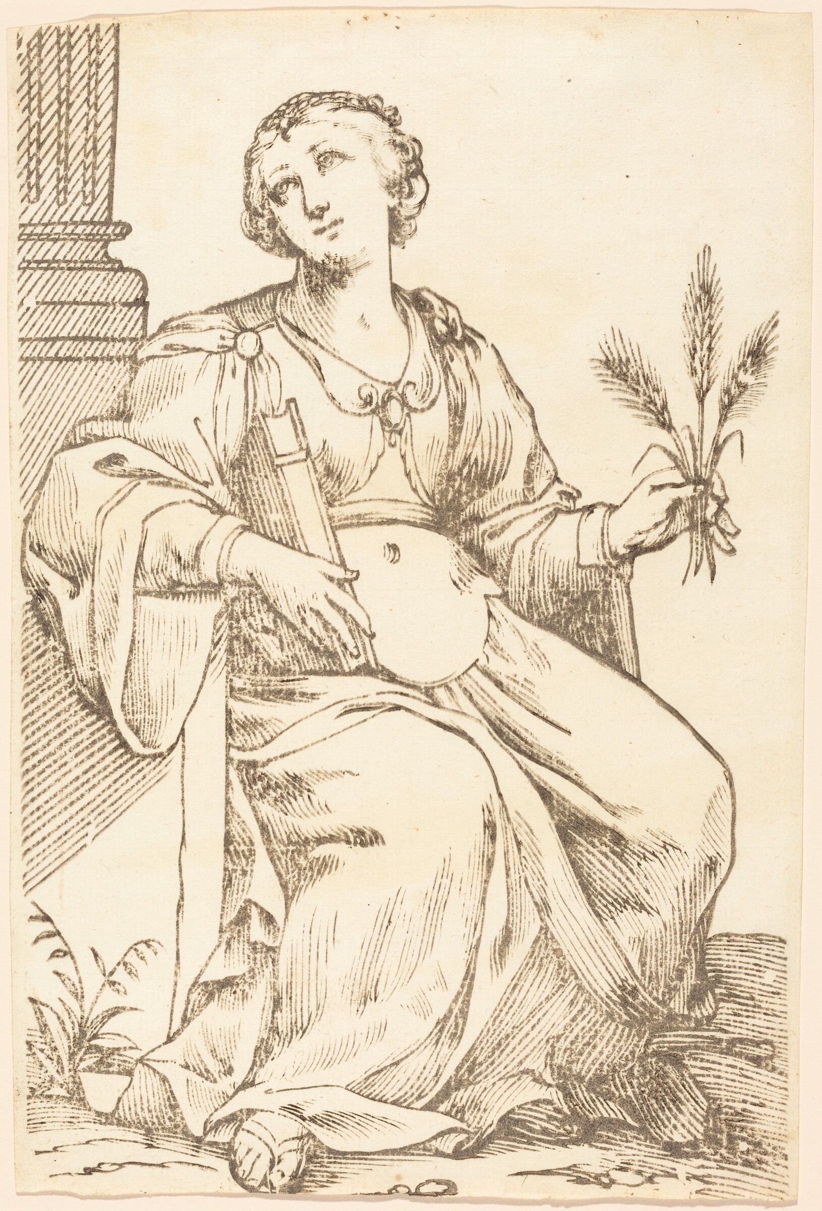 Sibylla Samia, Paul Maupin, after Jacques Stella, c. 1625