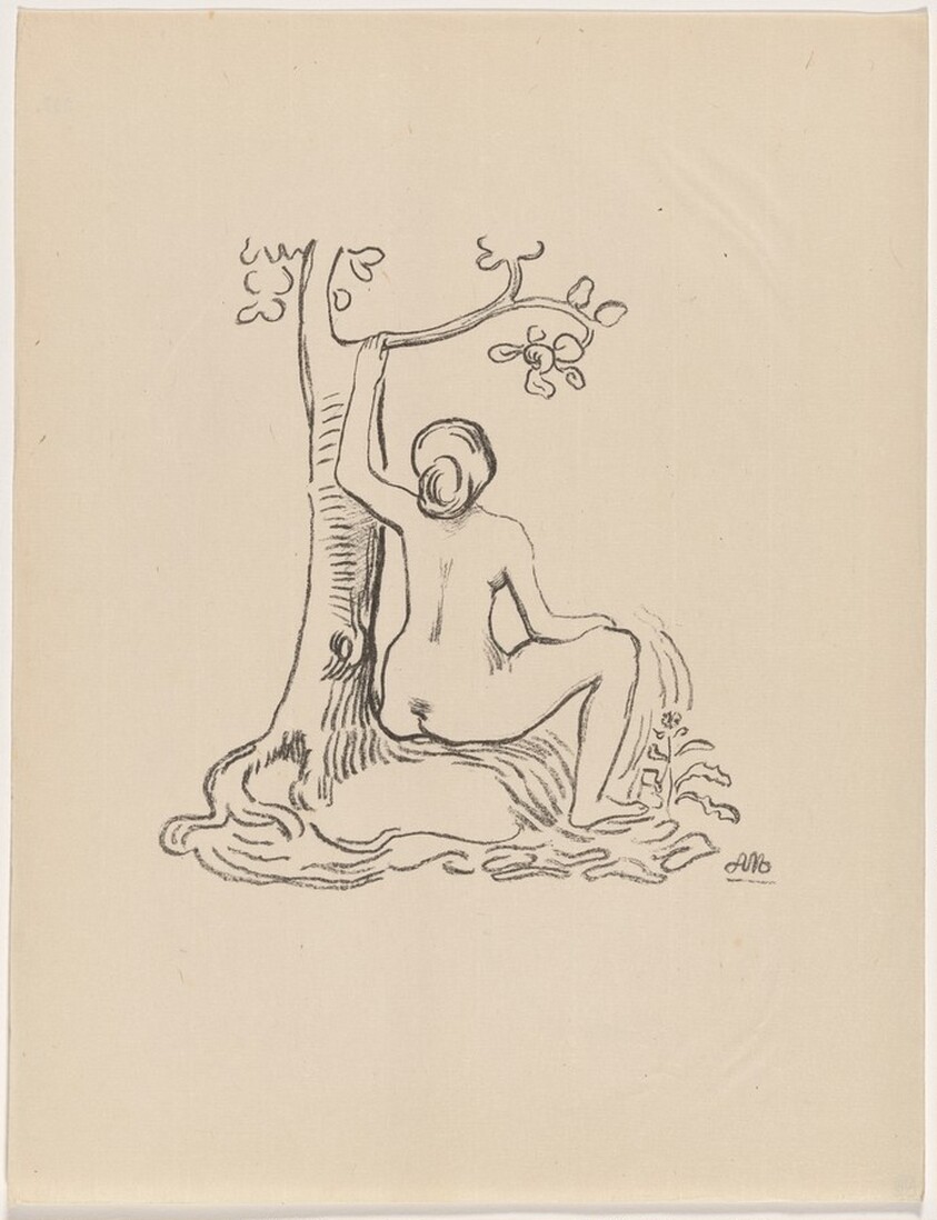 Etude (Femme assise sous un arbre)