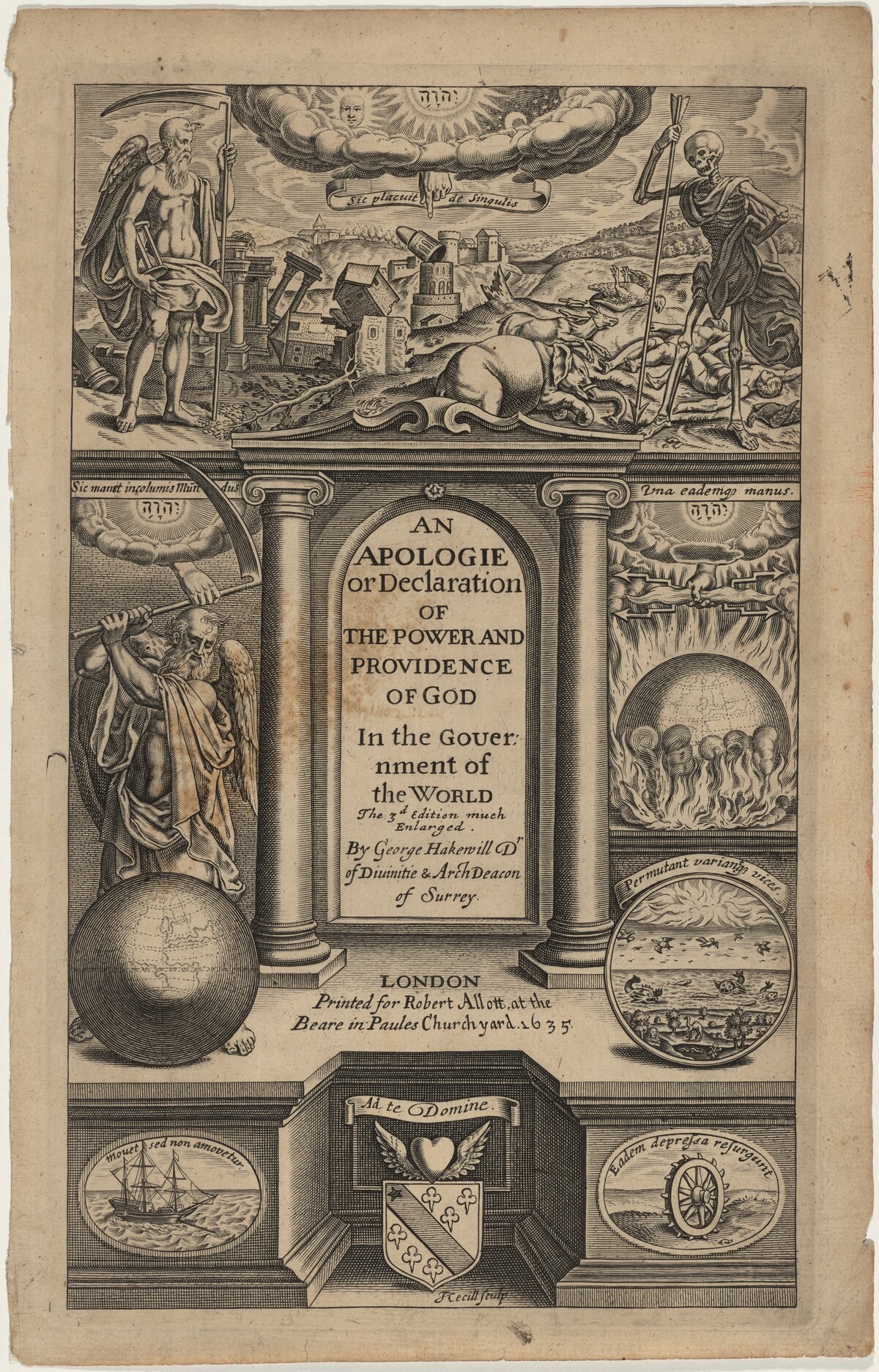 Title Page to An Apologie, or Declaration of the Power and Providence of God