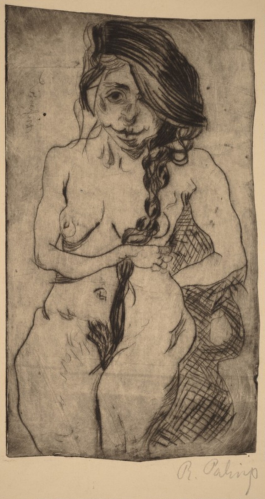 Female Nude with a Pigtail