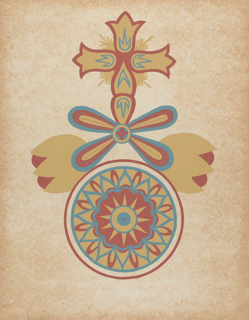 Santa Barbara Mission Doorway Design from the portfolio "Decorative Art of Spanish California"