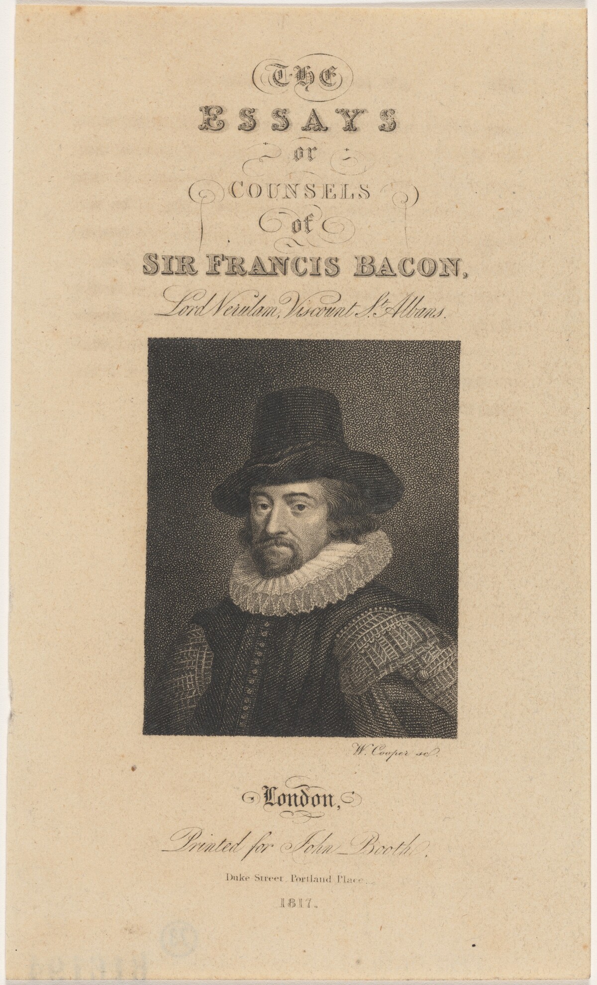 The Essays or Counsels of Sir Francis Bacon