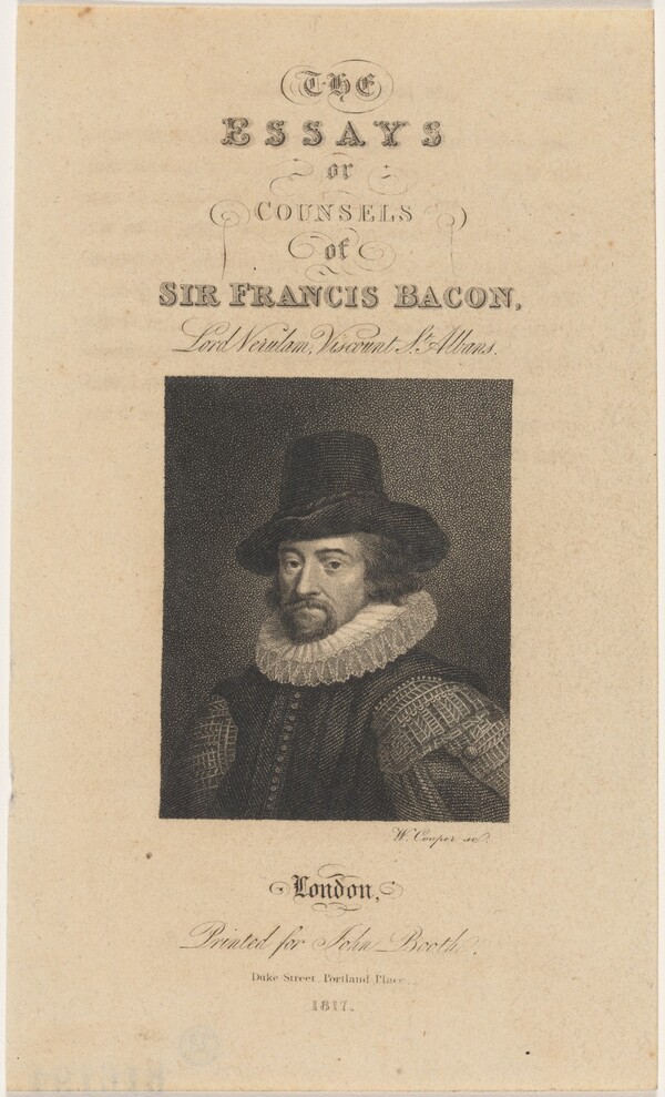 The Essays or Counsels of Sir Francis Bacon