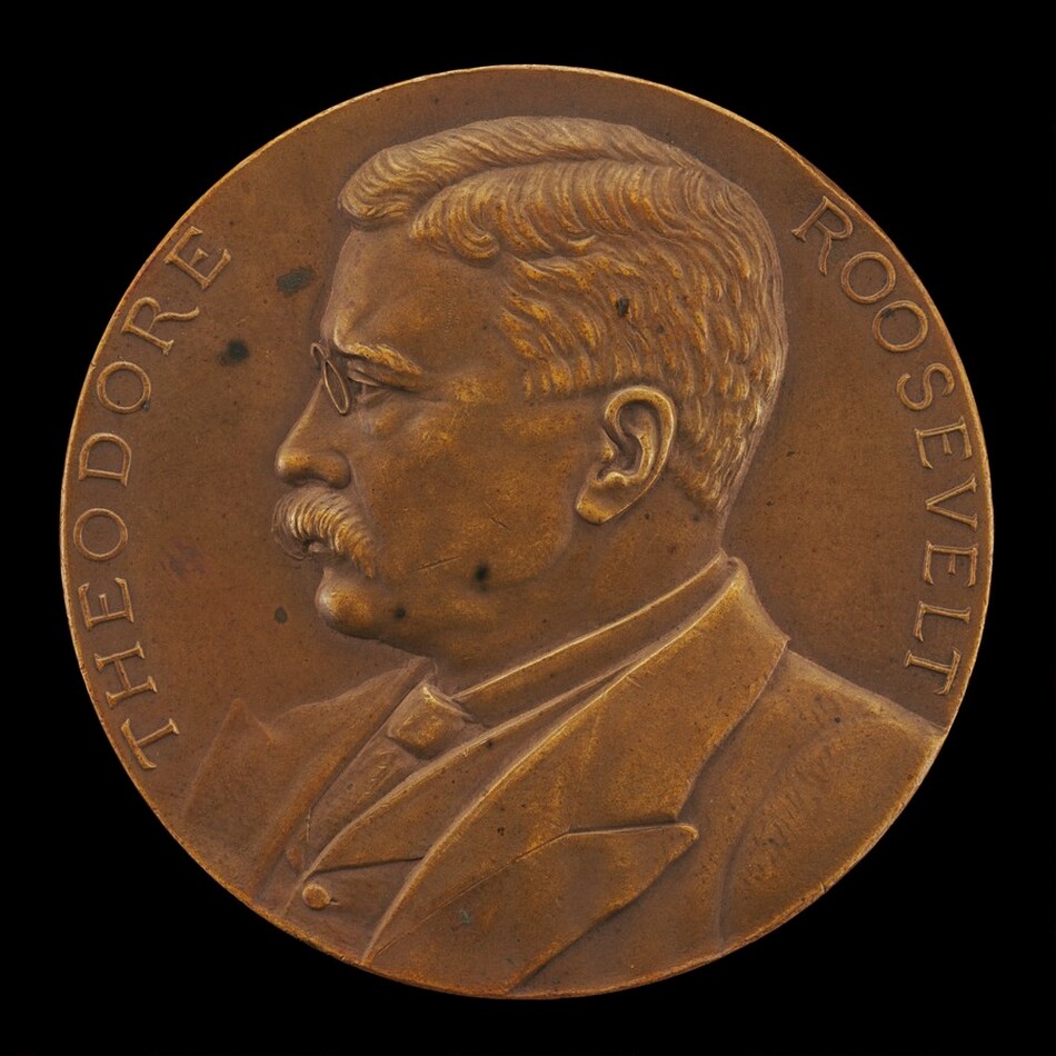 Theodore Roosevelt Inaugural Medal [reverse] by George Morgan, Joseph K.  Davison's Sons, image size:950x950