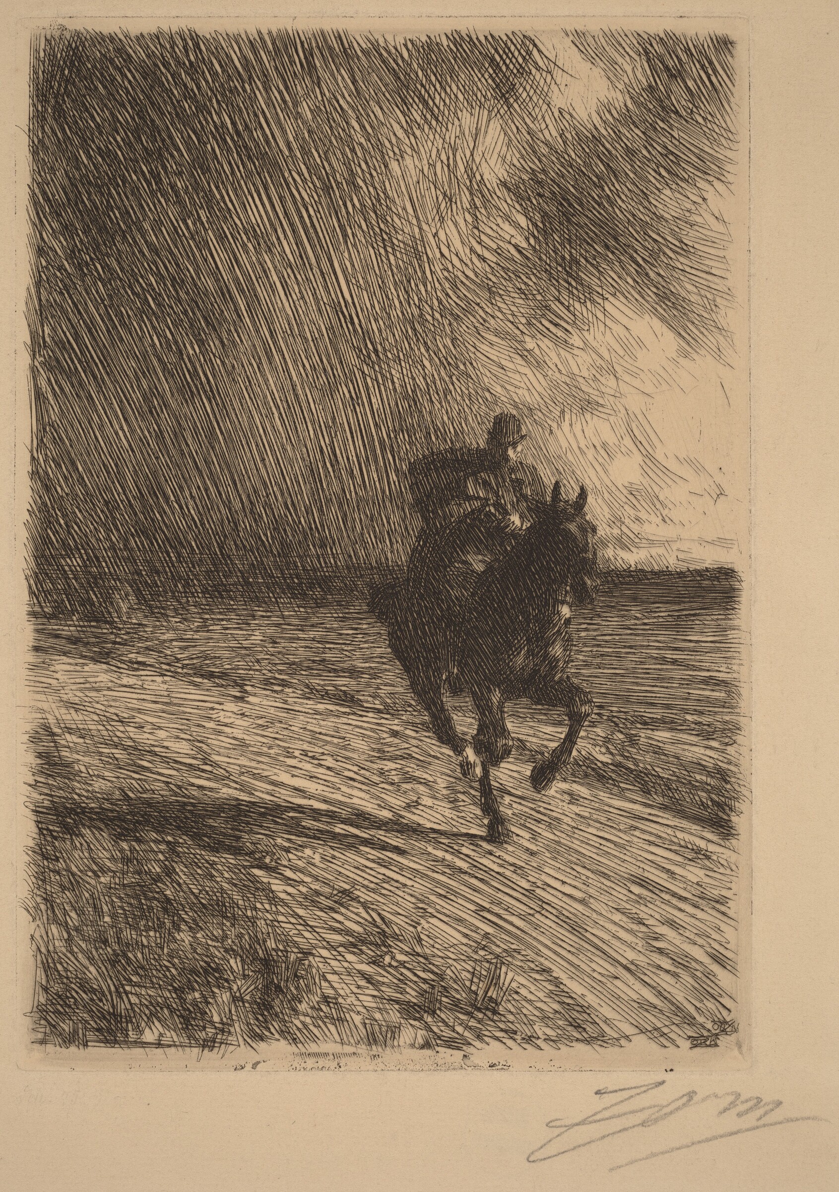 Storm, Anders Zorn, 1891