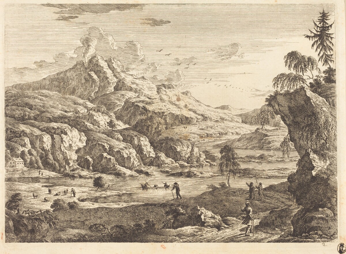 Mountainous Riverscape with Figures
