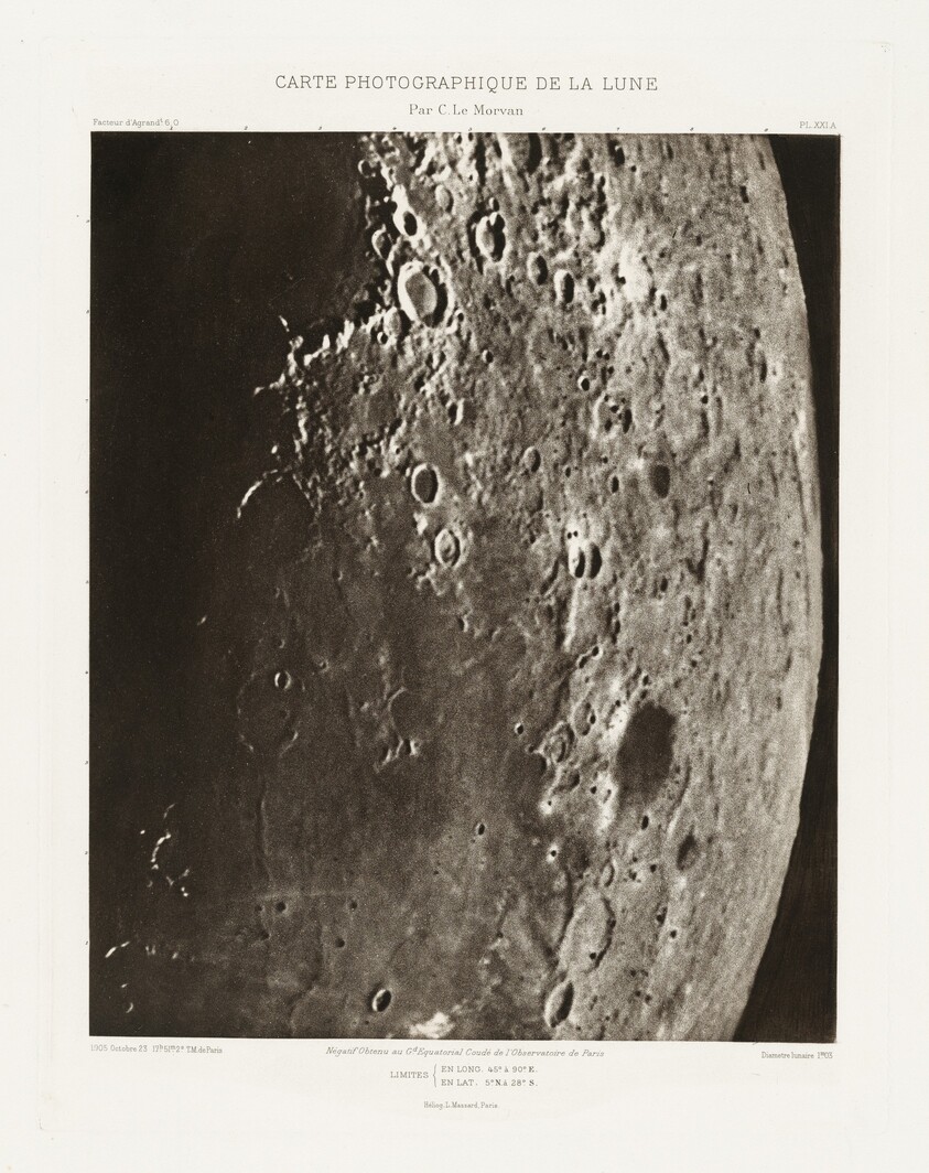 Carte photographique de la lune, planche XXI.A (Photographic Chart of the Moon, plate XXI.A)