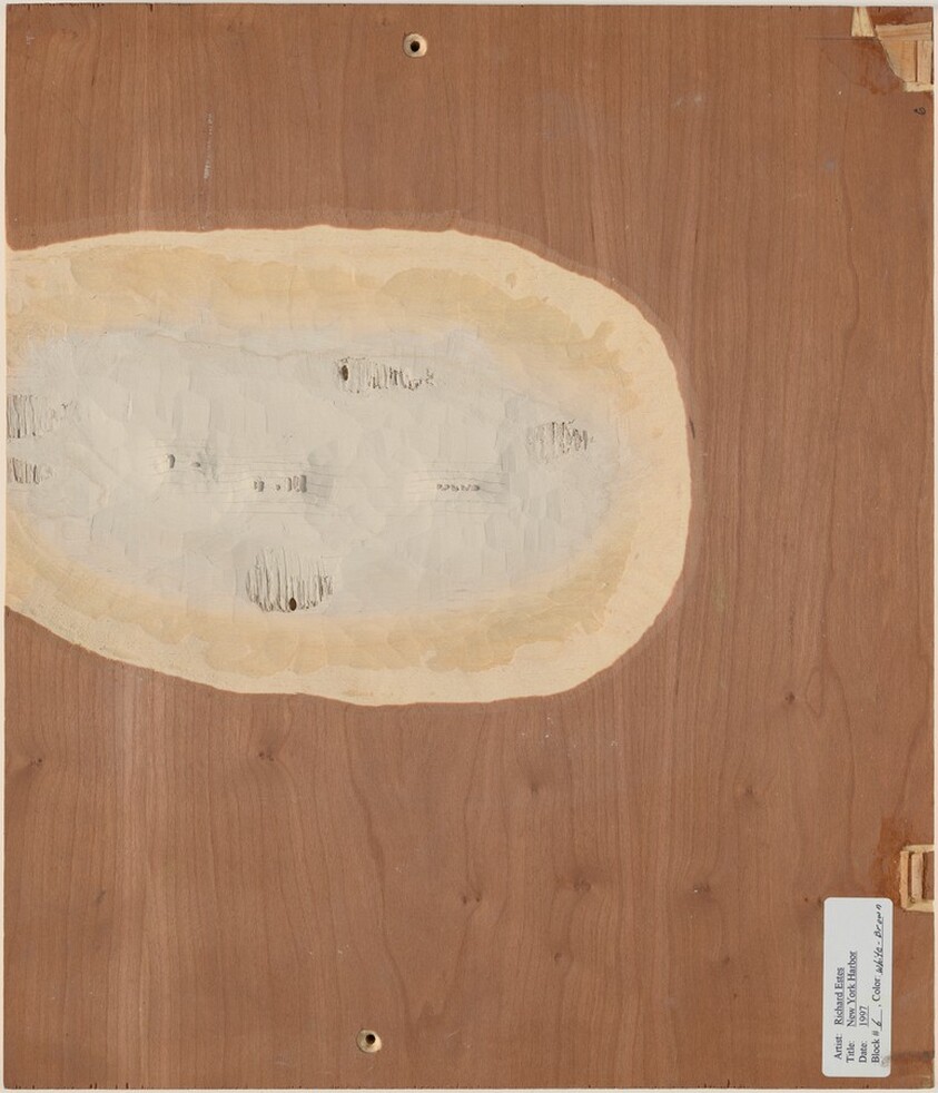 Study VI, New York Harbor [verso, #6, white-brown]