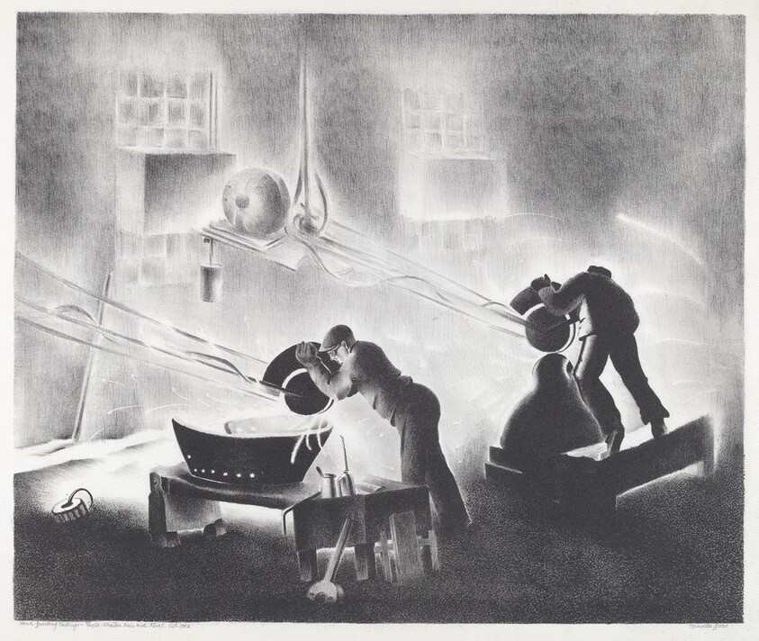 Hand Grinding Castings - Taylor-Wharton Iron and Steel - Est. 1742