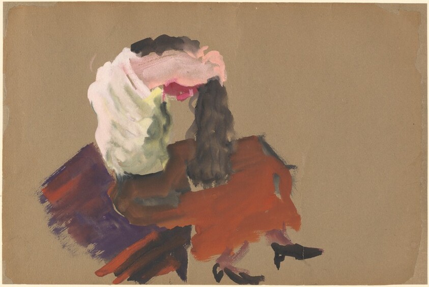 Seated Woman with Long Hair