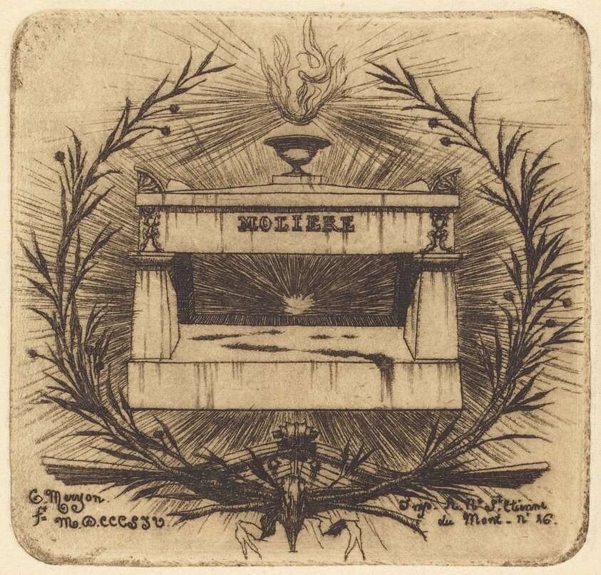 Le tombeau de Molière, au Père-Lachaise, Paris (Moliere's Tomb, in Père-Lachaise Cemetary, Paris)