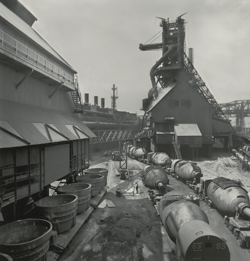 IS 411, Inland Steel Company, Blast Furnace Batteries Looking South, East Chicago, Indiana