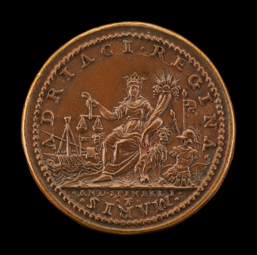 Seated Figure of Venice Holding Cornucopiae and Scales [reverse]