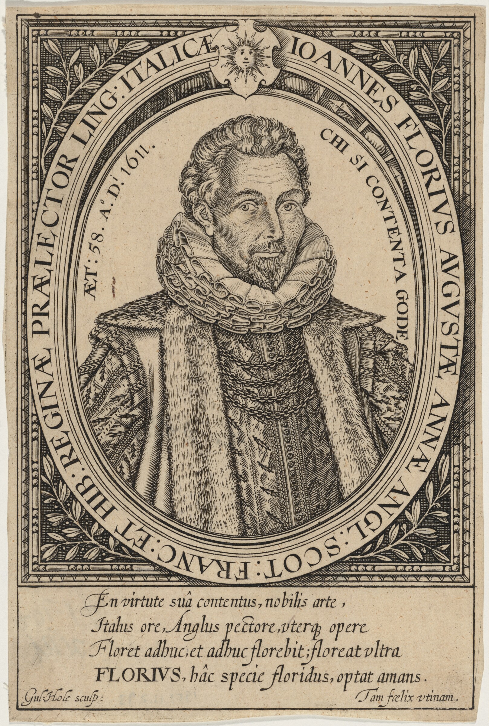John Florio, William Hole, published 1611