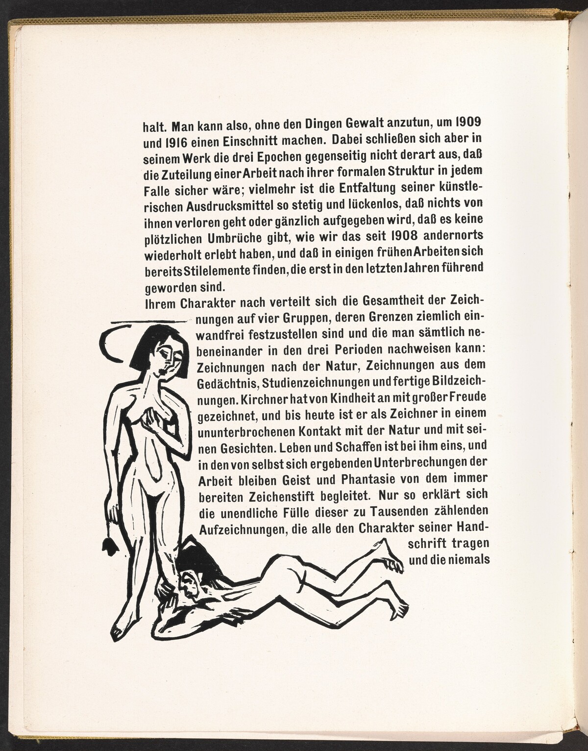 In-text plate from Kirchner Zeichnungen (Kirchner Drawings)