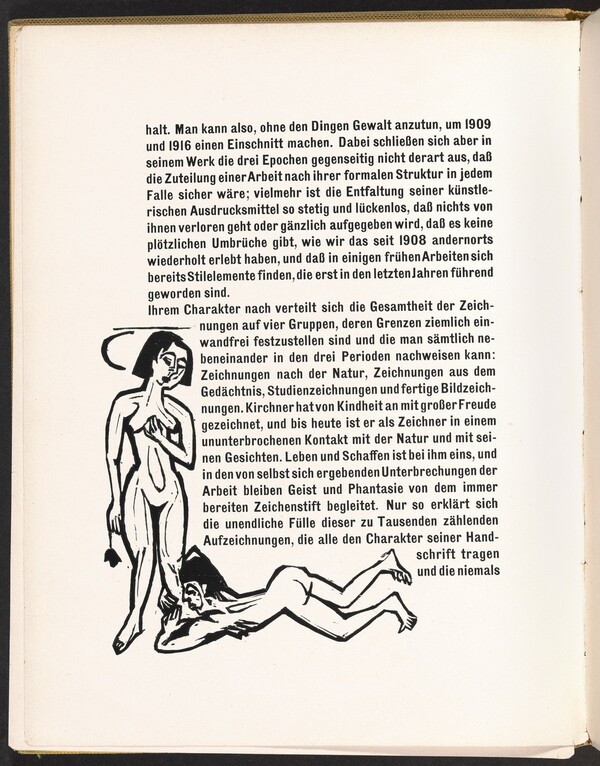 In-text plate from Kirchner Zeichnungen (Kirchner Drawings)