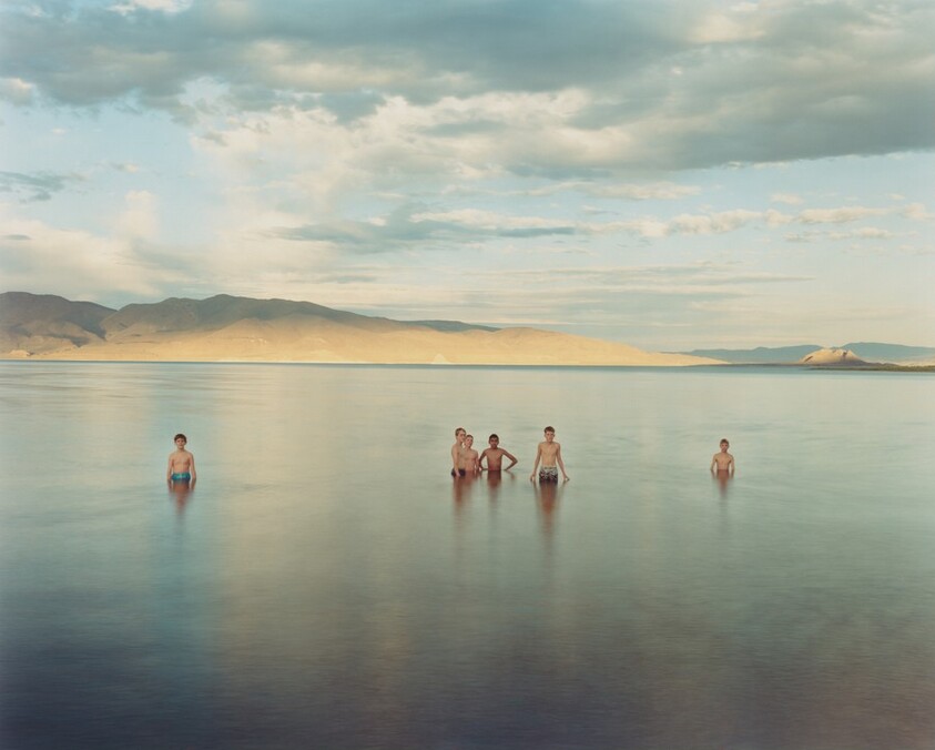 Boy Scouts and Fremont's Pyramid, Pyramid Lake Indian Reservation, Nevada